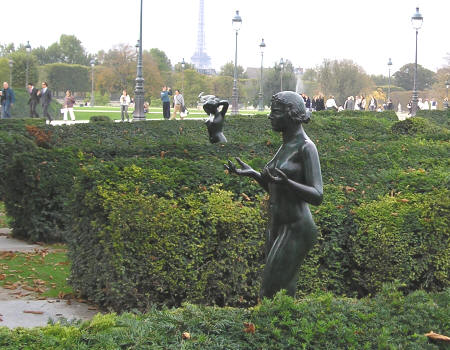 Jardin du Carrousel in Paris France