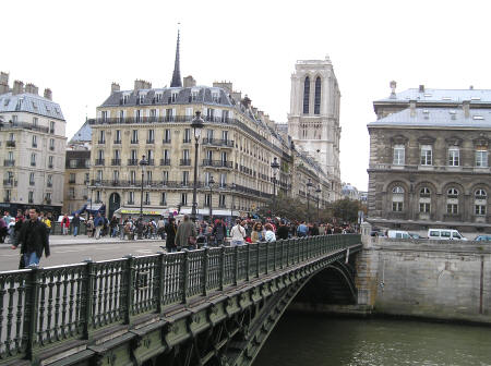 Pont d'Arcole Bridge in Paris France