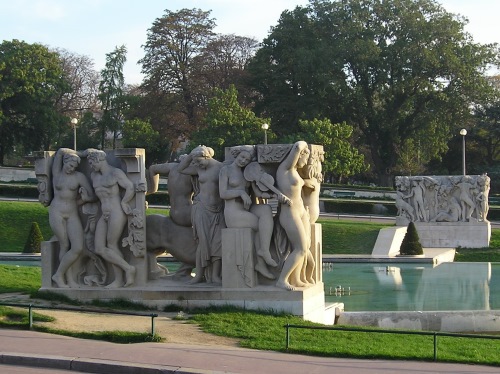 Trocadero Garden in Paris France